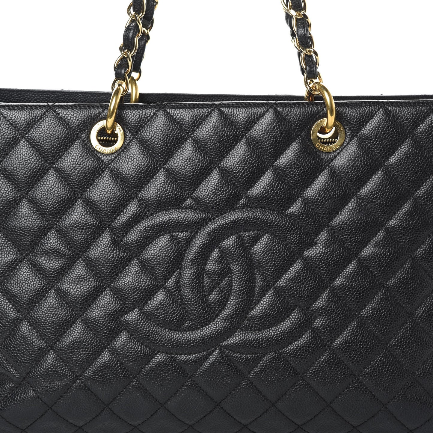 Caviar Quilted XL Grand Shopping Tote GST Black