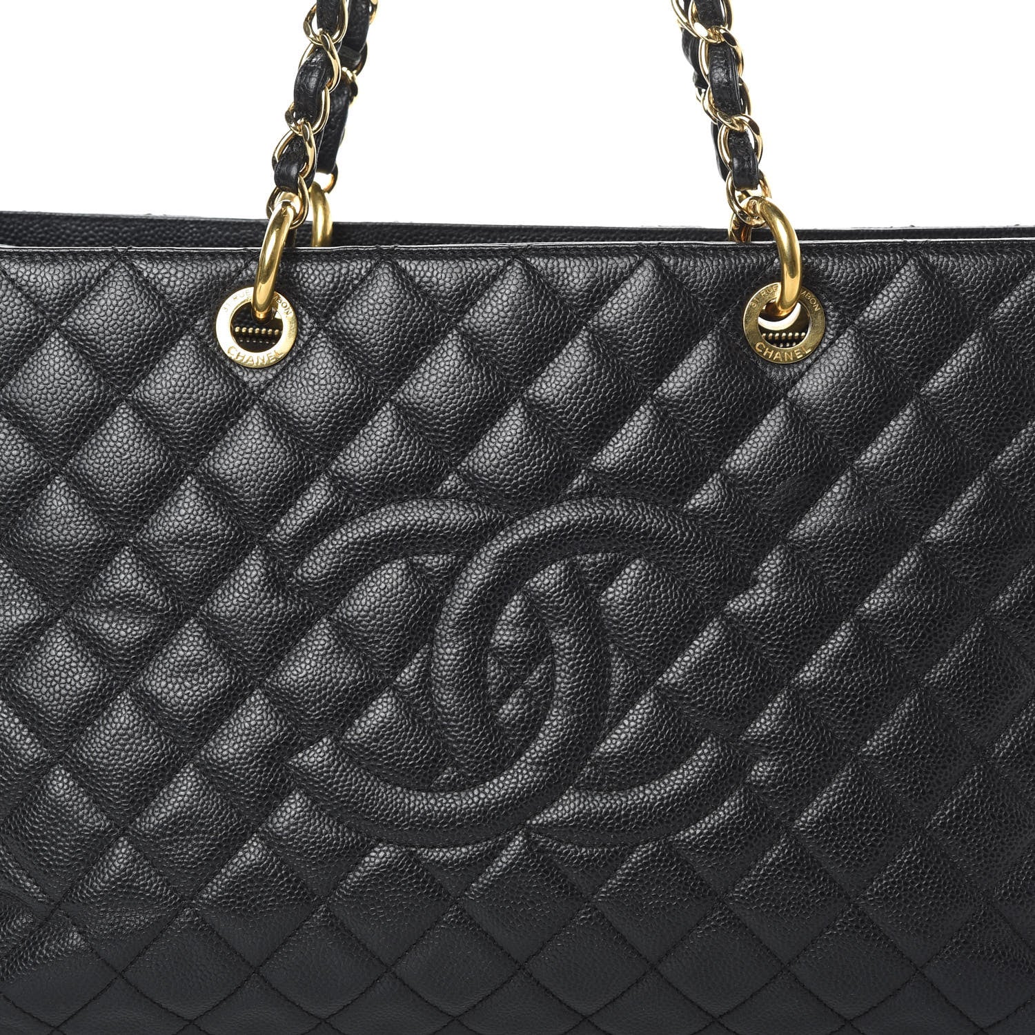 Chanel Caviar Quilted XL Grand Shopping Tote GST Black 8 of 14