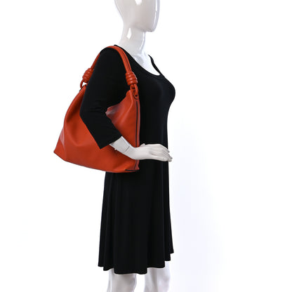 Loewe Calfskin Small Flamenco Knot Hobo Orange 2 of 9