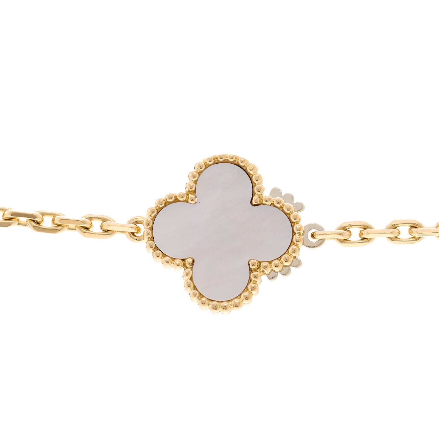 Van Cleef & Arpels 18K Yellow Gold Mother of Pearl Malachite Carnelian Tiger Eye 12 Motif Lucky Alhambra Necklace 5 of 5