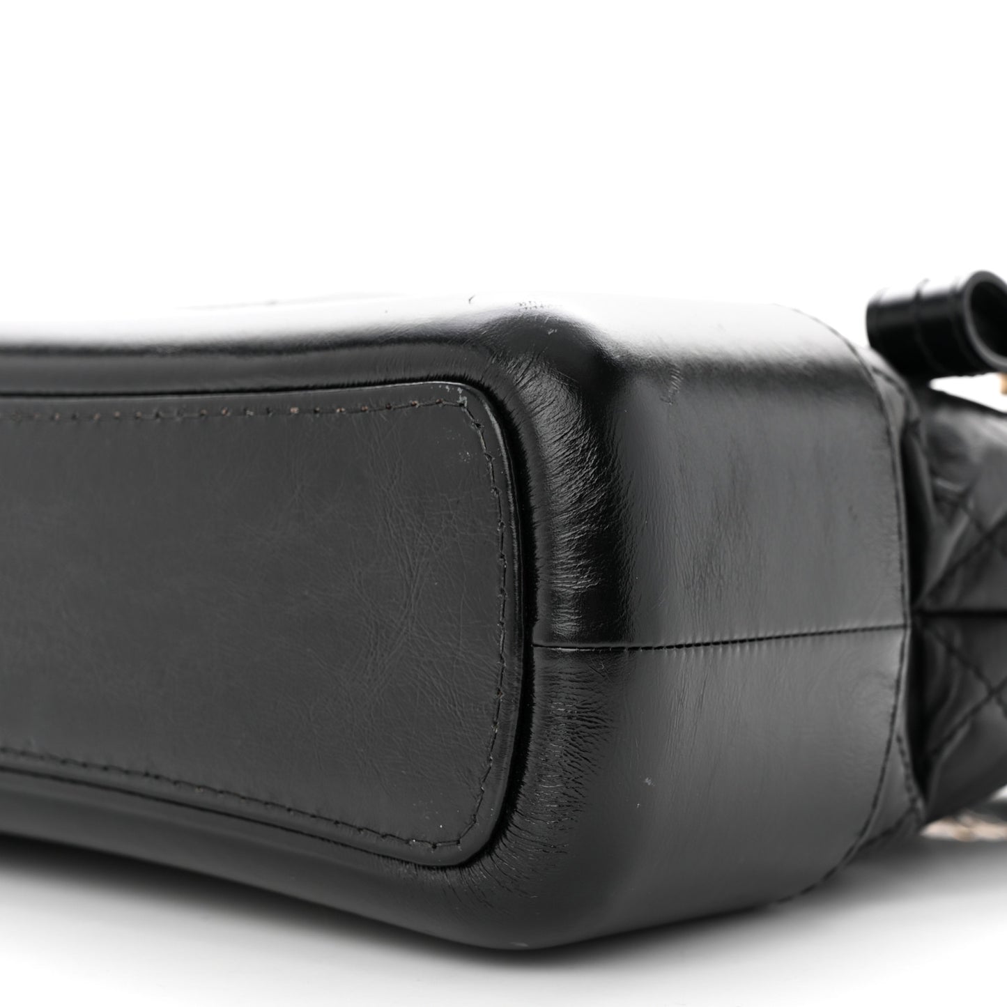 Aged Calfskin Quilted Medium Gabrielle Hobo Black