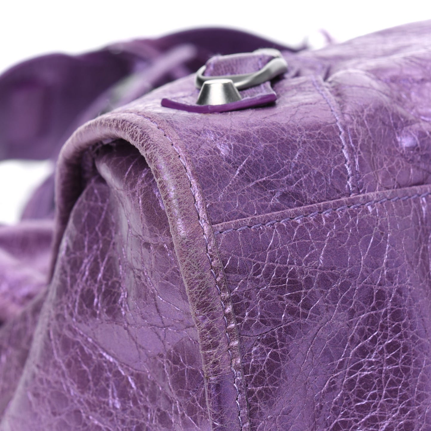 Agneau Classic Hardware City Metallic Purple