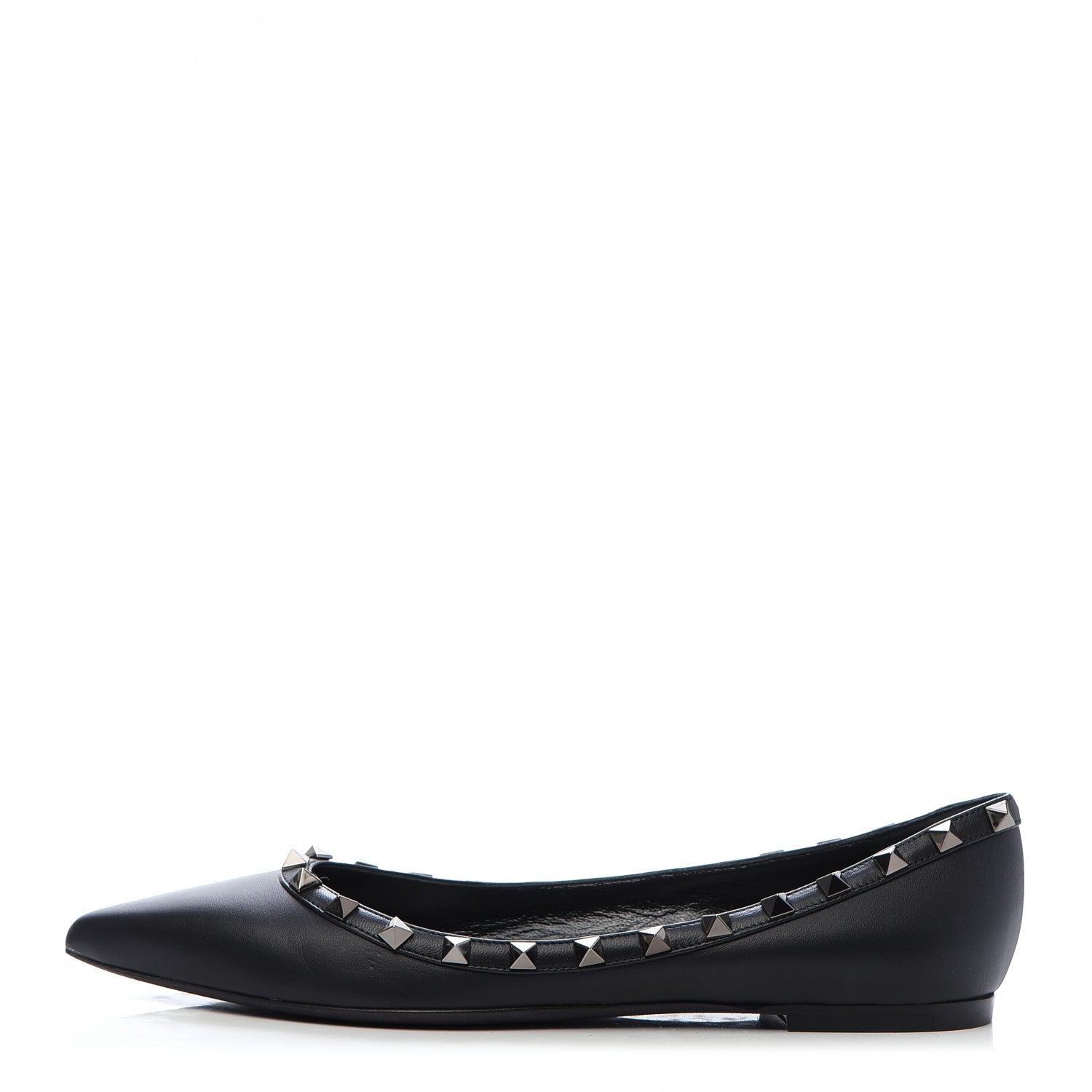 Valentino Garavani Nappa Rockstud Ballerina Flats 39 Black 1 of 8