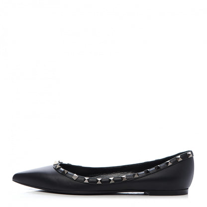 Valentino Garavani Nappa Rockstud Ballerina Flats 39 Black 1 of 8