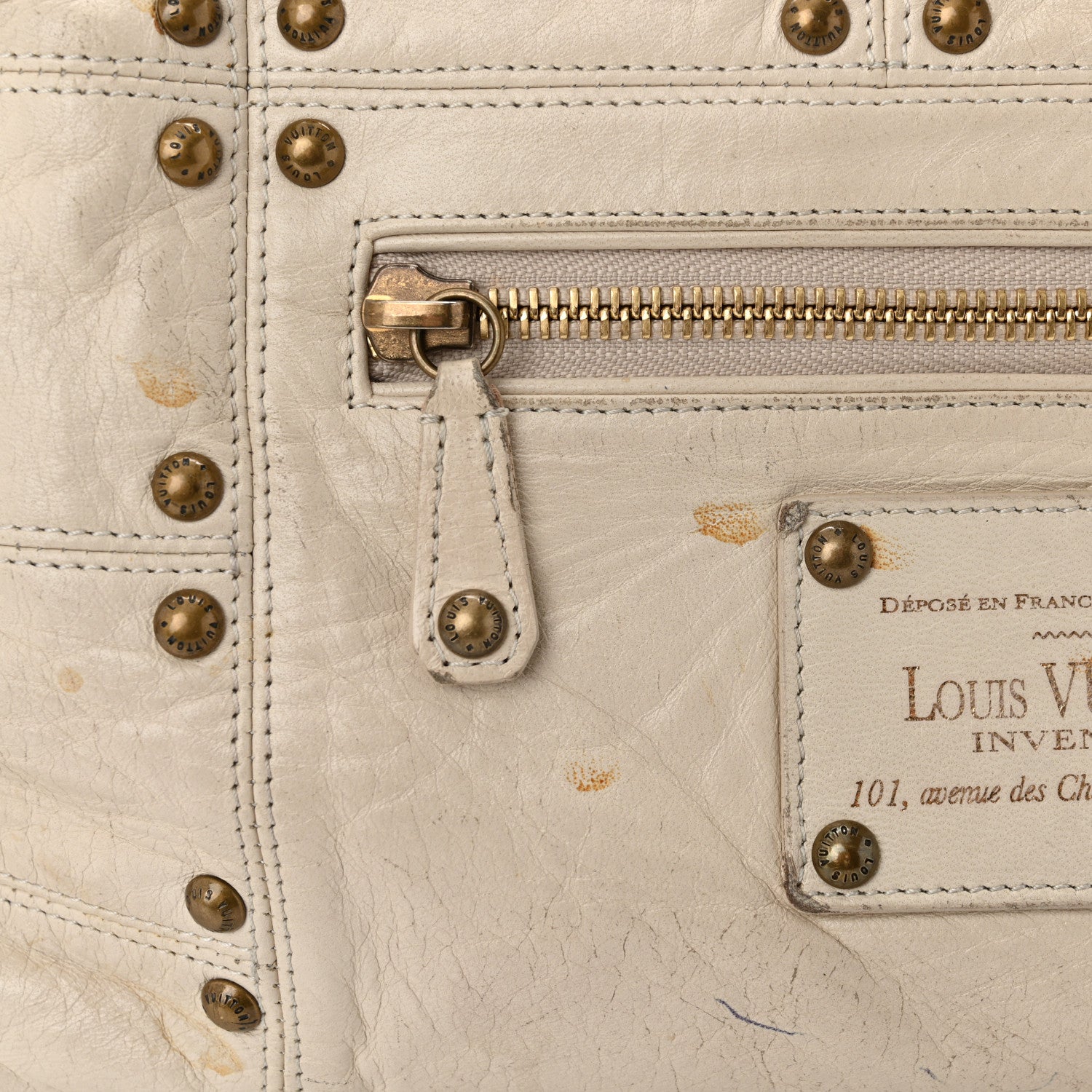 Louis Vuitton Lambskin Riveting White 12 of 19