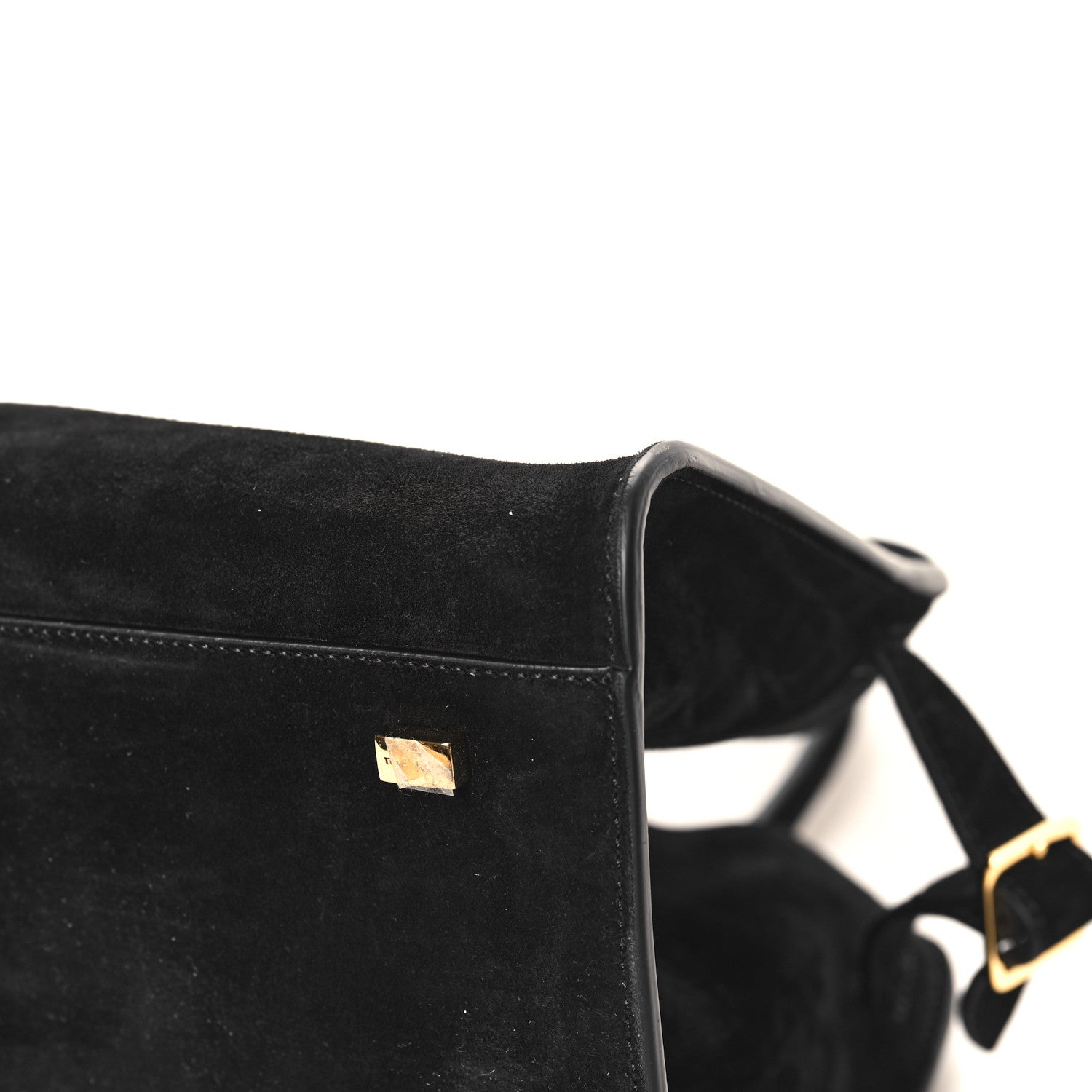 The Row Suede Soft Margaux 10 Bag Black 11 of 11
