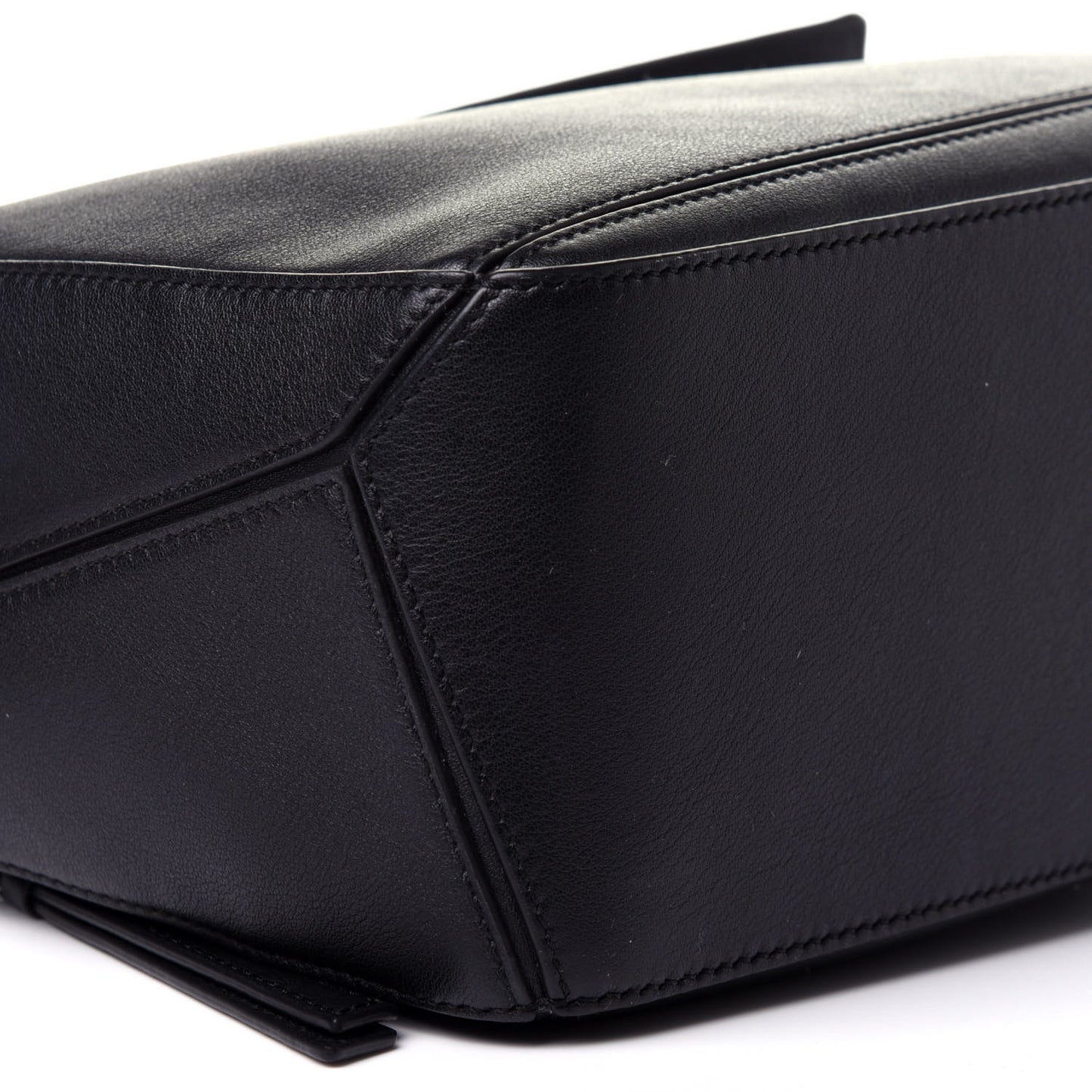 Calfskin Small Puzzle Bag Black