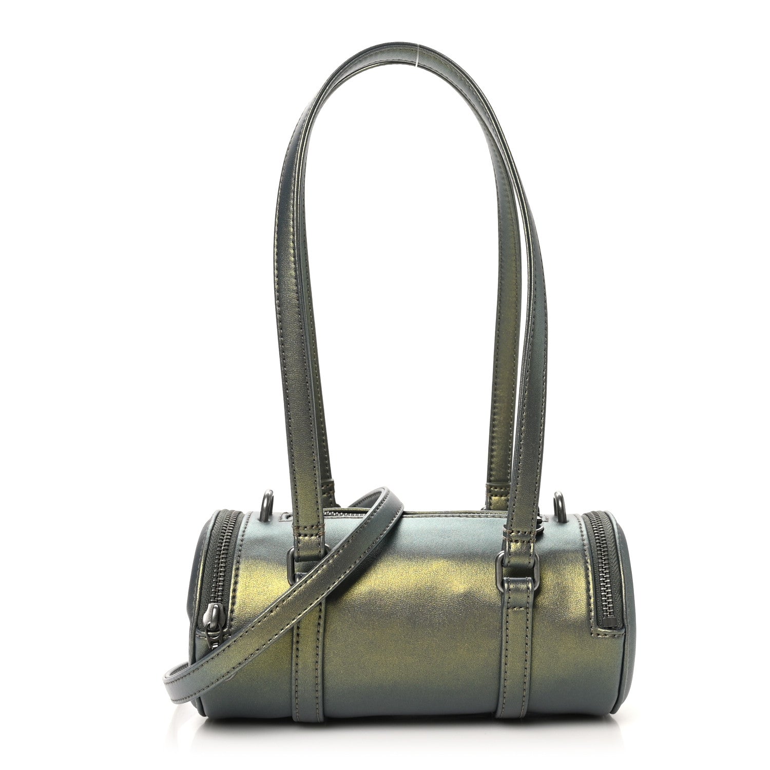 Telfar Metallic Vegan Leather Small Duffle Acid 1 of 10