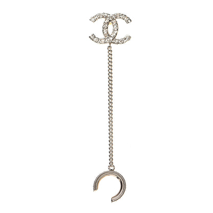 Chanel Crystal CC Cuff Single Earring Gold 1 of 7