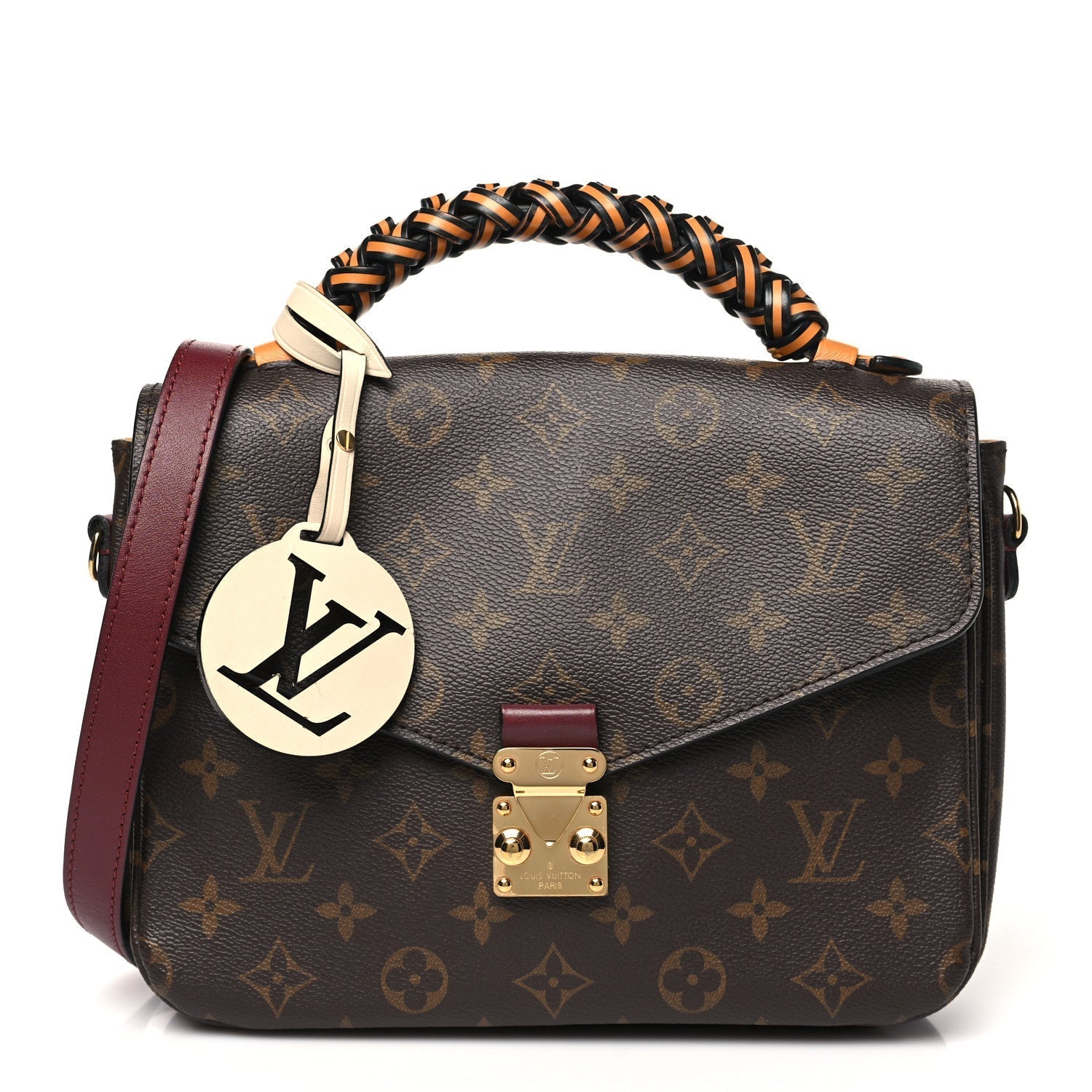 Louis Vuitton Monogram Braided Pochette Metis Safran 1 of 7