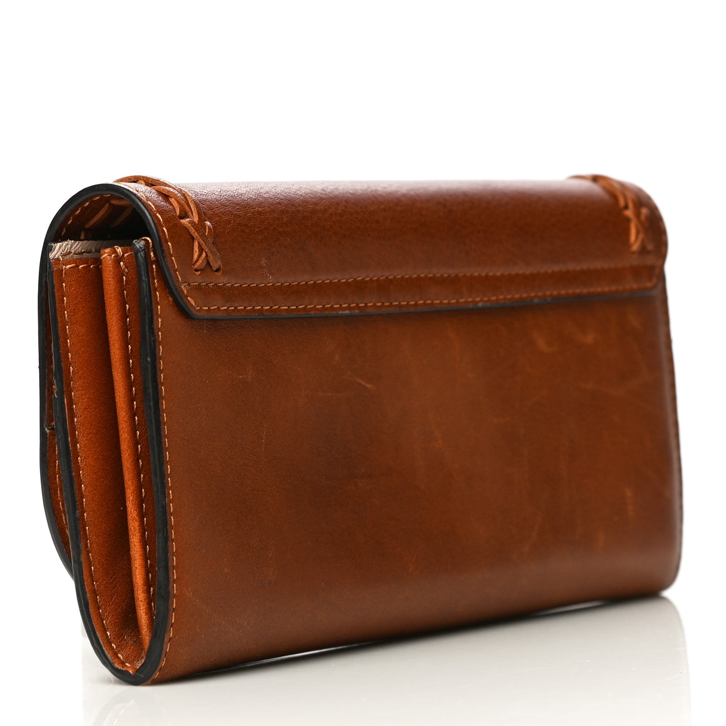Calfskin Hudson Long Wallet Caramel