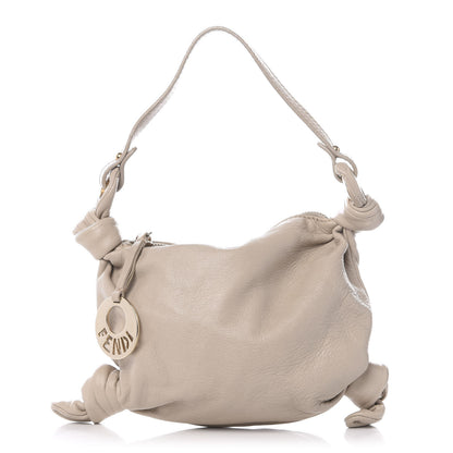 Fendi Calfskin Mini Hobo Bag Beige 1 of 9