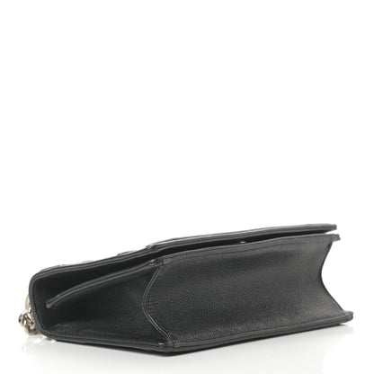 Christian Dior Grained Calfskin Small Diorama Flap Bag Black 4 of 16