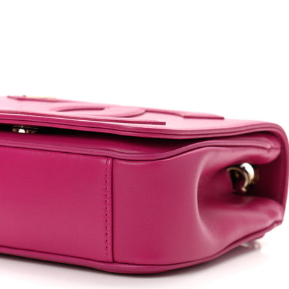 Chanel Lambskin CC Mania Flap Bag Pink 10 of 10