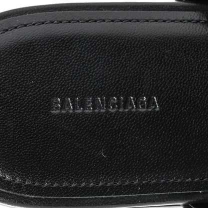 Balenciaga Shiny Sheepskin Oval BB Mule Sandals 36 Black 8 of 9