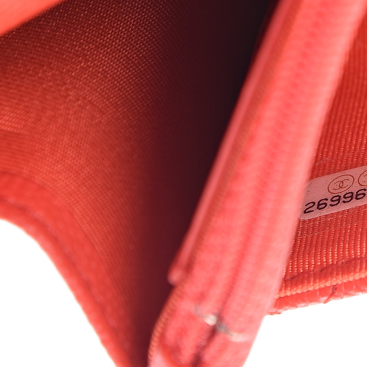 Caviar Quilted Wallet on Chain WOC Red