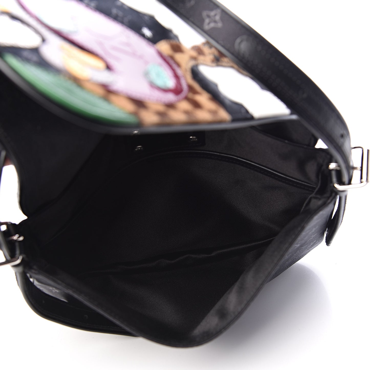 Satin Mini Monogram Conte De Fees Patchwork Musette Black