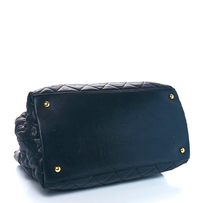 Chanel Calfskin Quilted Small Chain Me Tote Navy 4 of 10