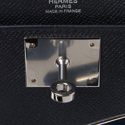 Hermes Epsom Kelly Depeches 25 Pouch Black 9 of 11
