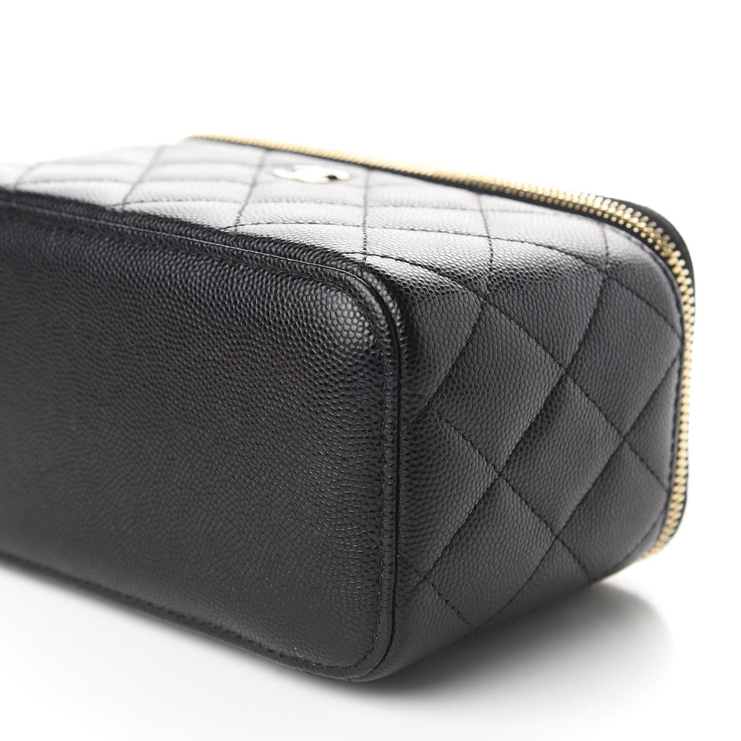 Chanel Caviar Quilted Small Vanity Case With Chain Black 6 of 10