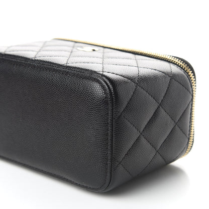 Chanel Caviar Quilted Small Vanity Case With Chain Black 6 of 10