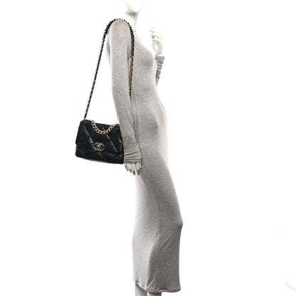 Chanel Lambskin Quilted Medium Chanel 19 Flap Black 2 of 11