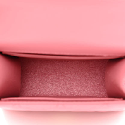 Chanel Lambskin Quilted Top Handle Clutch With Chain Pink 5 of 11