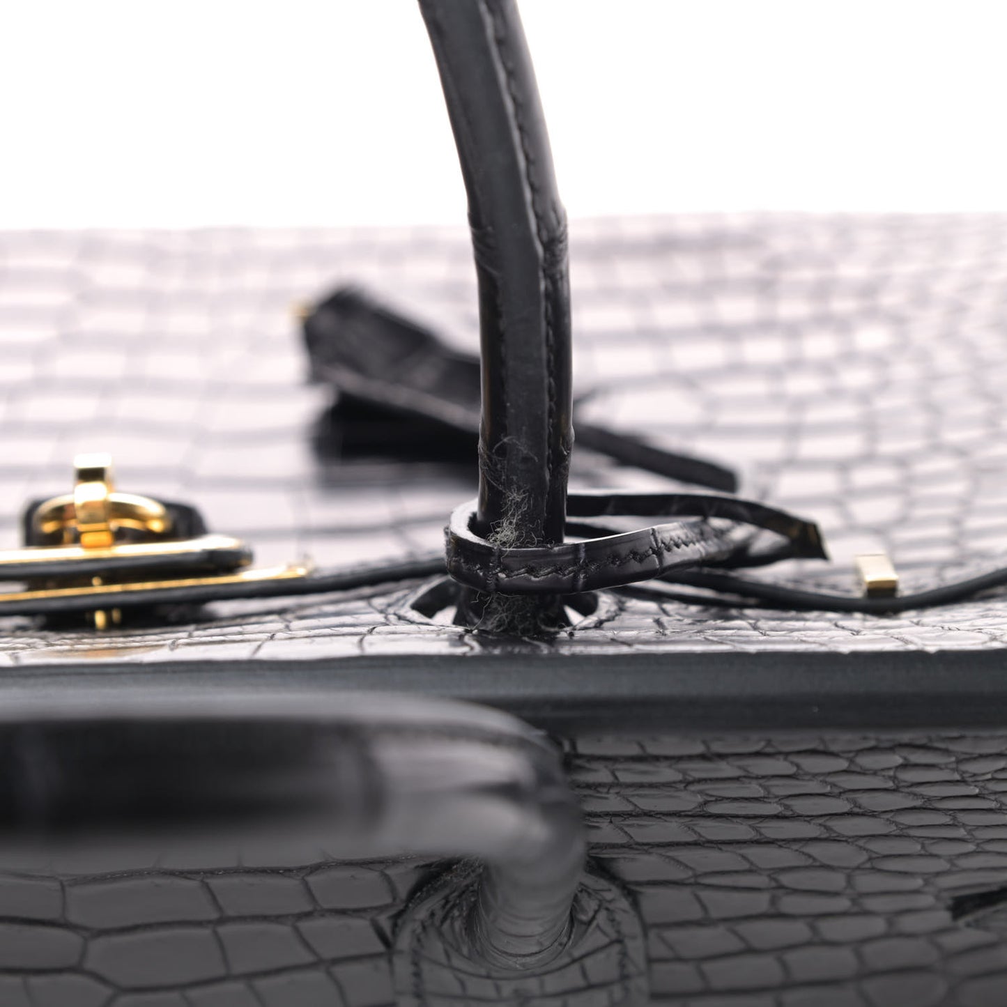 Matte Porosus Crocodile Birkin 35 Black