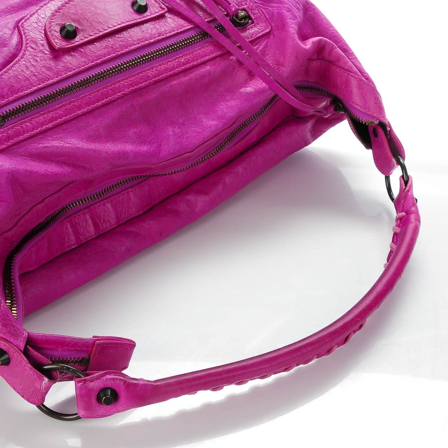 Agneau Classic Hardware Day Hobo Amethyst