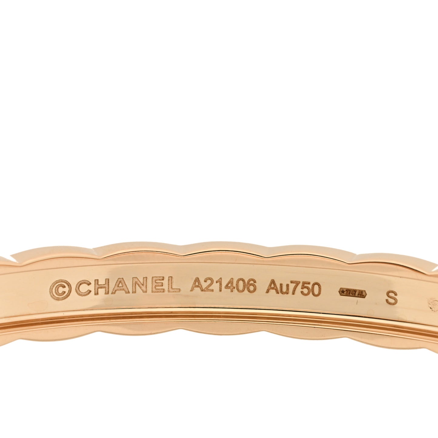 18K Beige Gold Diamond Coco Crush Bracelet S