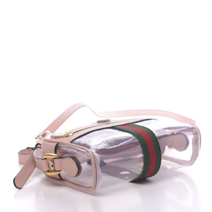 Gucci Vinyl Web Mini Ophidia Transparent Shoulder Bag Perfect Pink 4 of 11