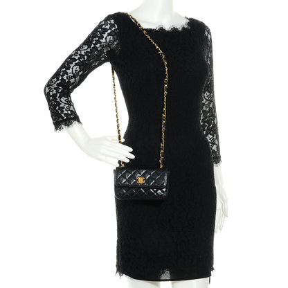 Chanel Lambskin Mini Flap Black 2 of 9