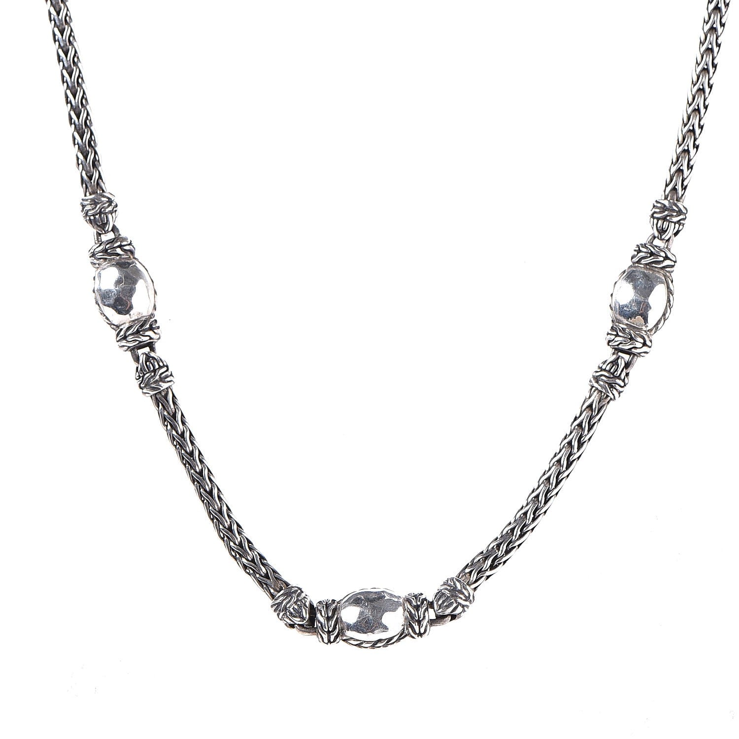 John Hardy Sterling Silver Palu Station Necklace 1 of 5