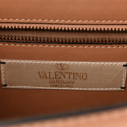 Valentino Garavani Vitello Medium Glam Lock Rockstud Rolling Flap Poudre 6 of 9
