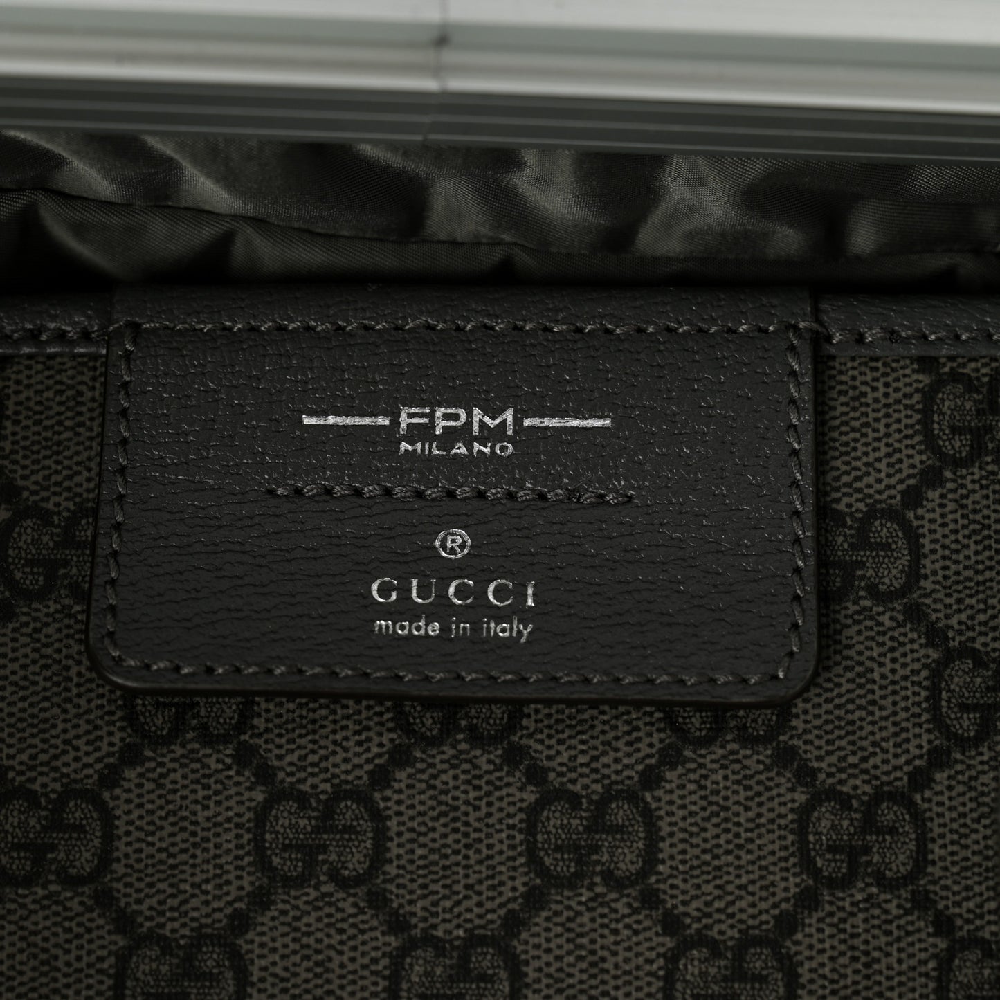 GG Supreme Monogram Porter Cabin Trolley Black