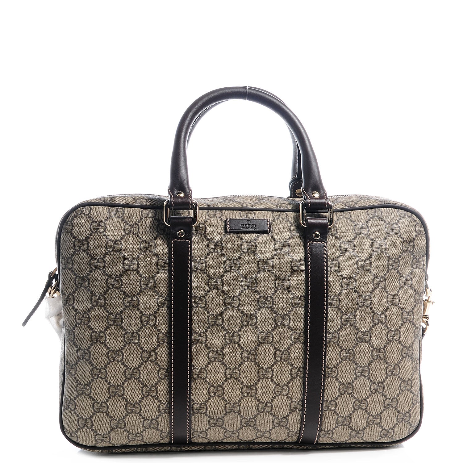 Gucci GG Supreme Monogram Briefcase Brown 1 of 8
