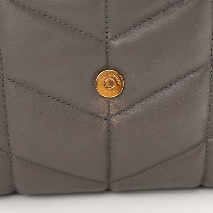 Saint Laurent Lambskin Quilted Toy Loulou Puffer Monogram Chain Satchel Fog 14 of 17