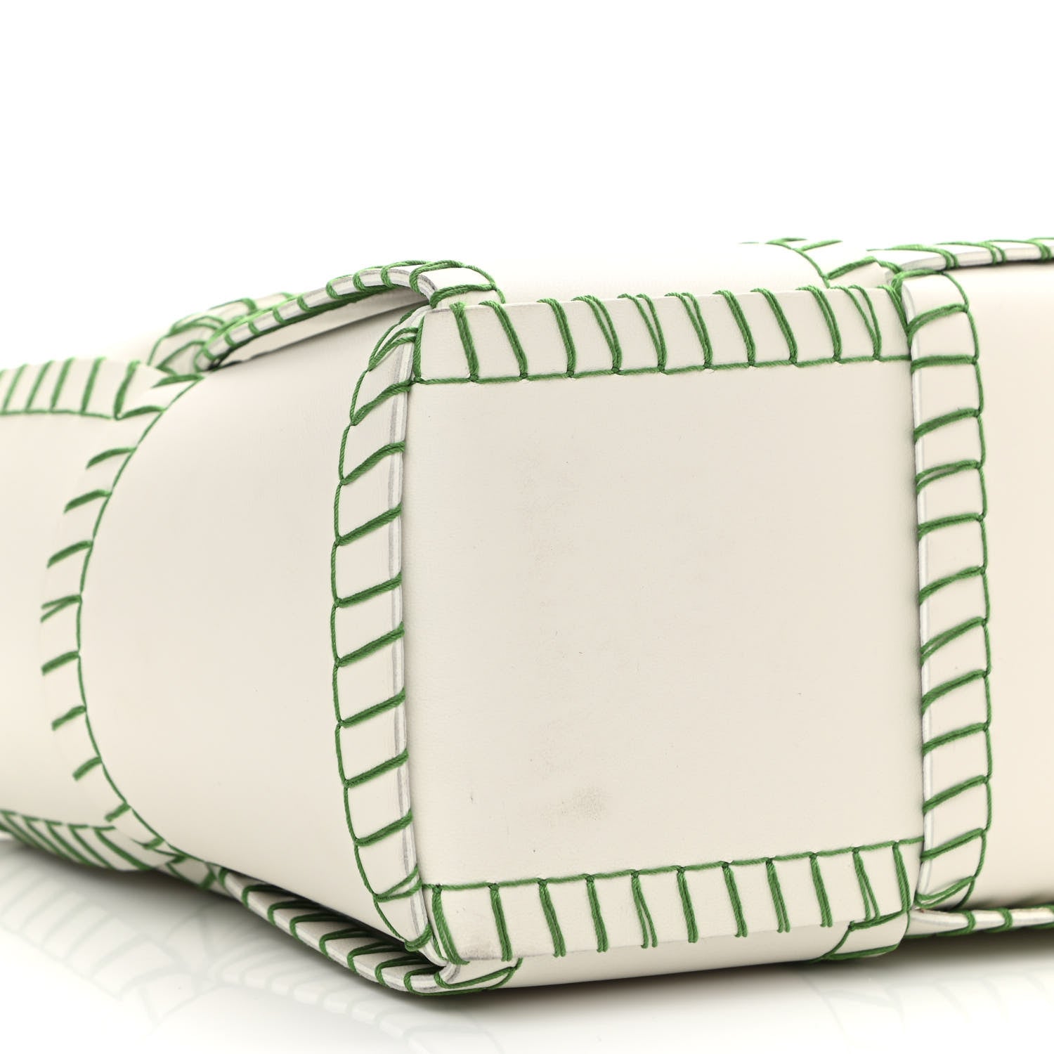 Bottega Veneta Nappa Maxi Intrecciato Overlock Stitched Small Arco Tote White Parakeet 11 of 12