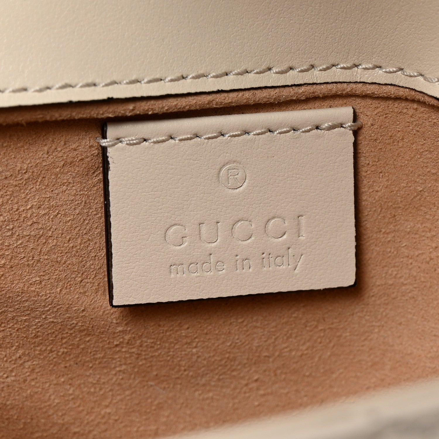 Gucci Calfskin Matelasse Super Mini GG Marmont Shoulder Bag White 6 of 8