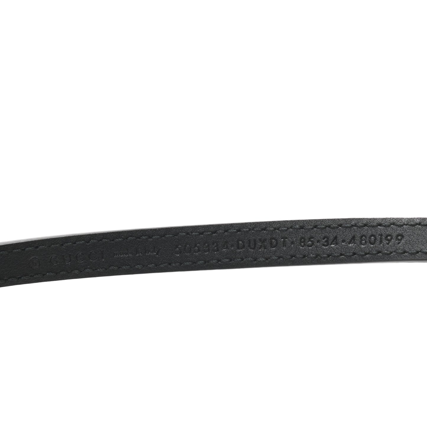 Calfskin Crystal Tiger Head Buckle Thin Belt 85 34 Black