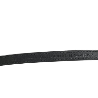 Gucci Calfskin Crystal Tiger Head Buckle Thin Belt 85 34 Black 3 of 4