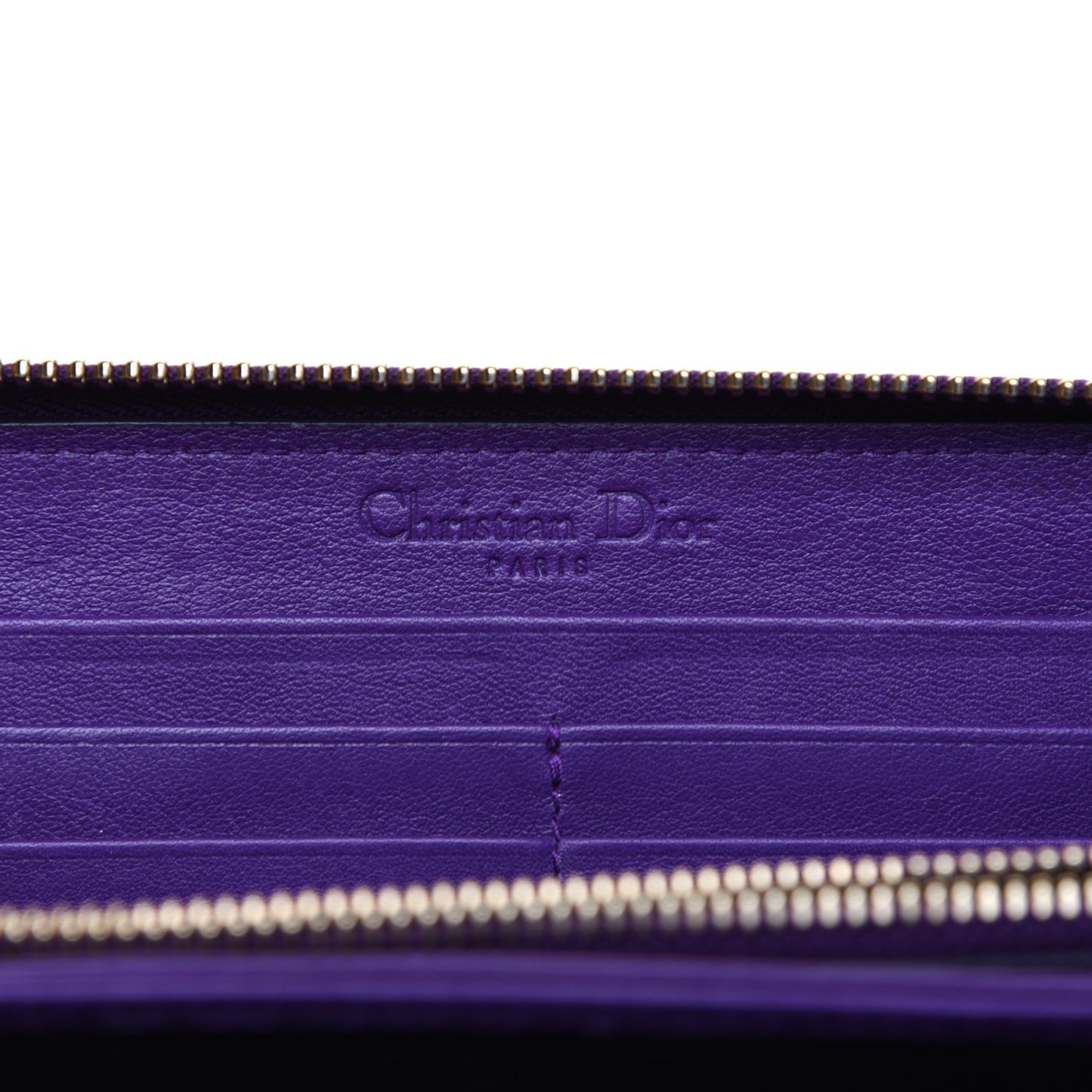 Patent Cannage Voyageur Zip Around Wallet Purple