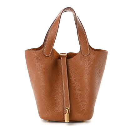 Hermes Taurillon Clemence Picotin Lock 18 PM Gold 1 of 10