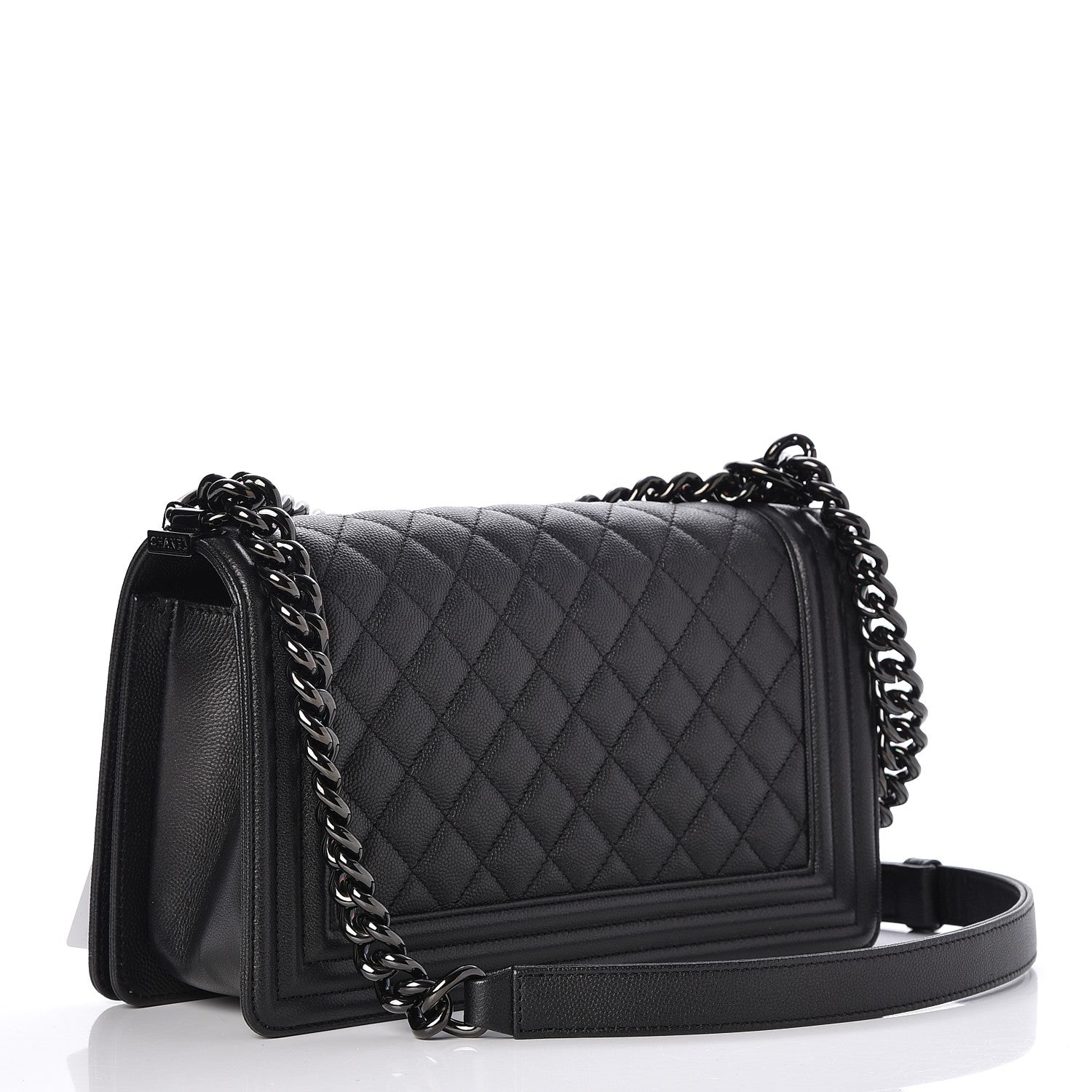Chanel Caviar Quilted Medium Boy Flap So Black 4 of 8