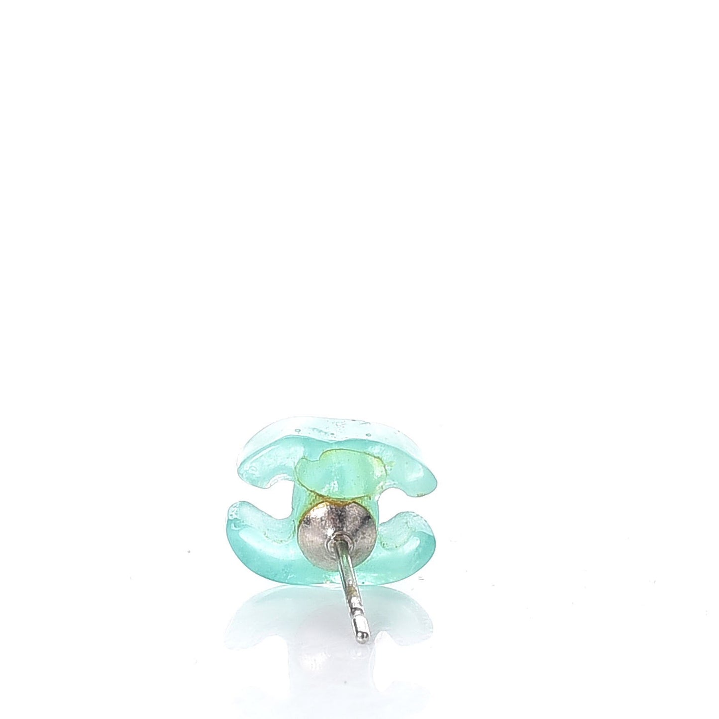 Resin Mini CC Earrings Light Green