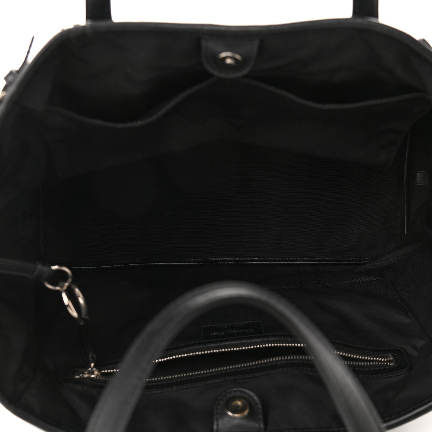 Christian Dior Coated Canvas Cannage Medium Panarea Tote Black 5 of 9