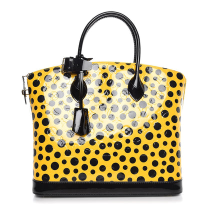 Louis Vuitton Vernis Kusama Infinity Dots Lockit MM Yellow 1 of 7