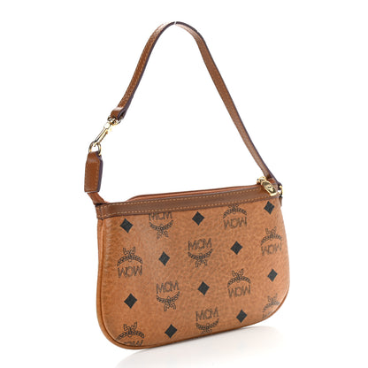 MCM Visetos Wristlet Pouch Cognac 3 of 8
