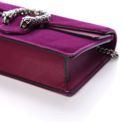 Gucci Velvet Super Mini Dionysus Shoulder Bag Fuchsia Violet Cyclamen 8 of 9