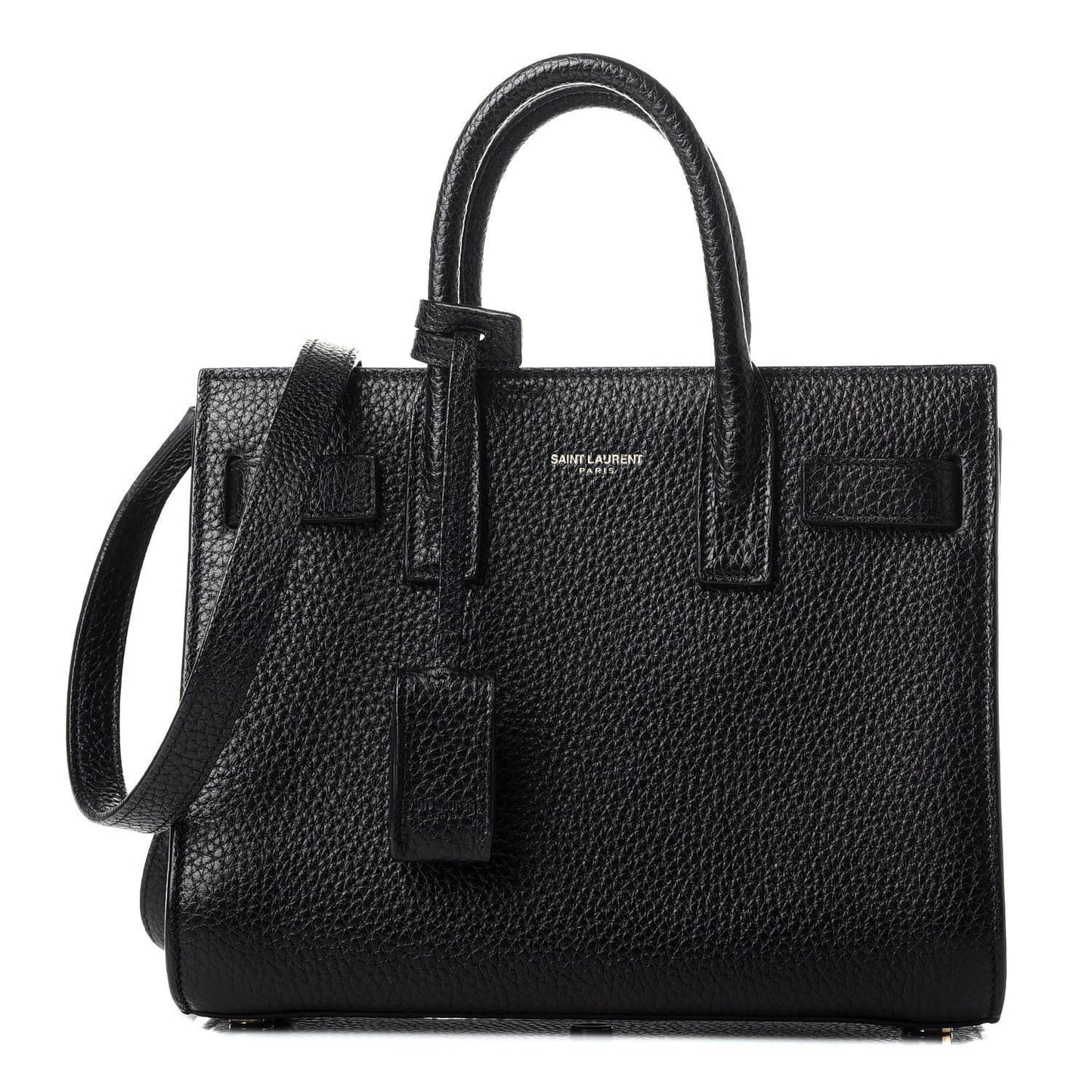 Grained Calfskin Nano Sac De Jour Black